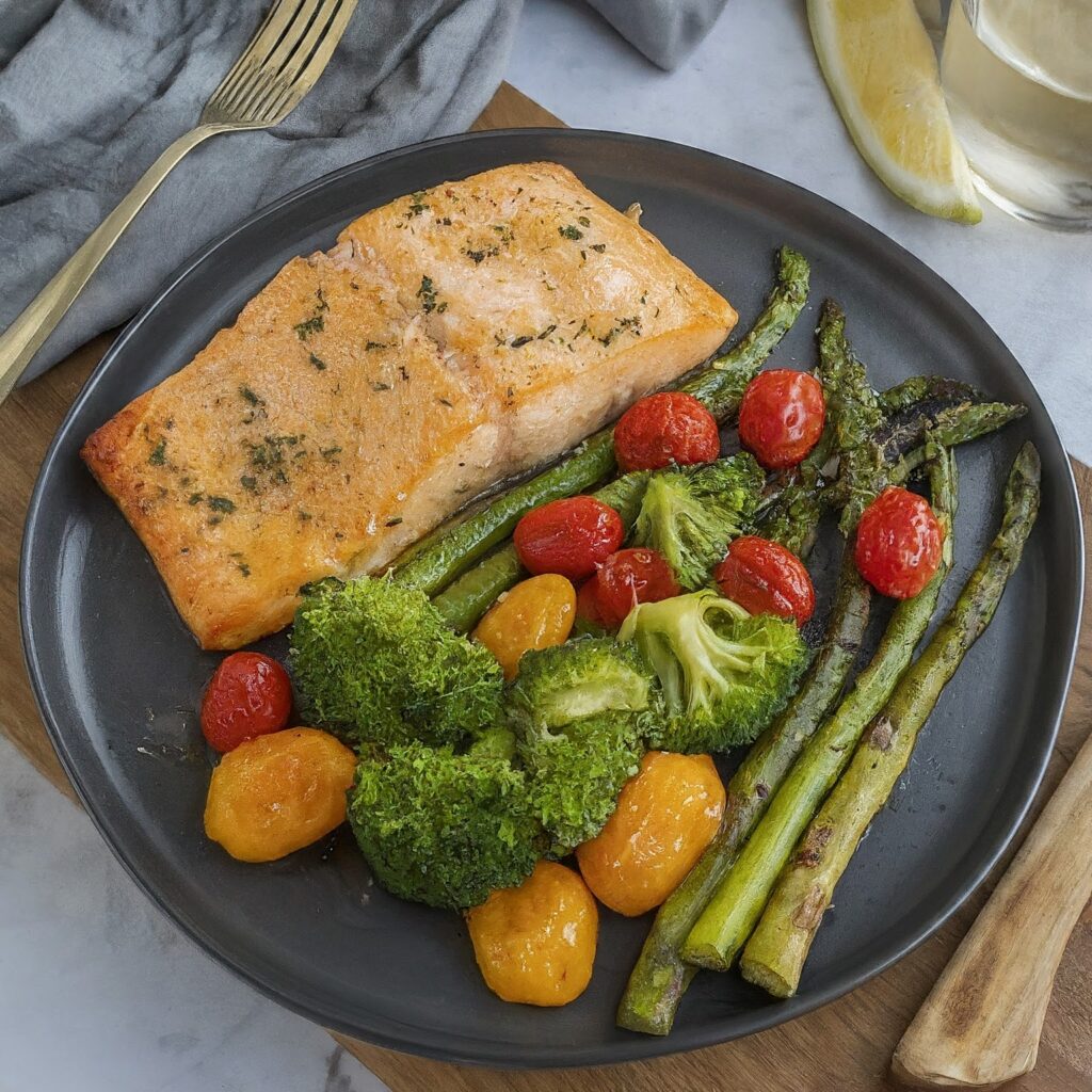 Salmon with Roasted Vegetables